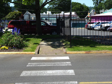 Option 1 - intended accessible path, but gate is locked